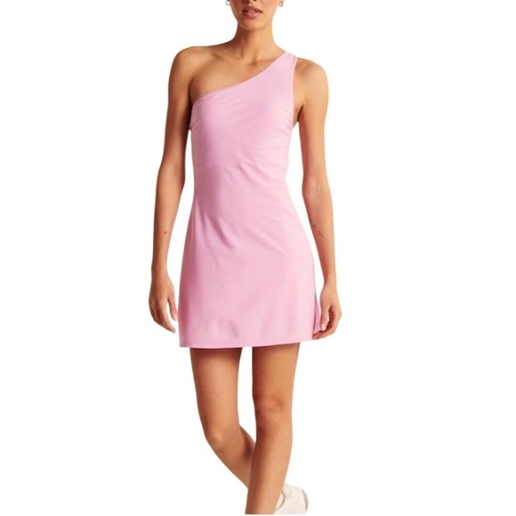 Abercrombie & Fitch Dresses & Skirts - Abercrombie One Shoulder Traveler Mini Dress Skort Purple‎ Small Tall
